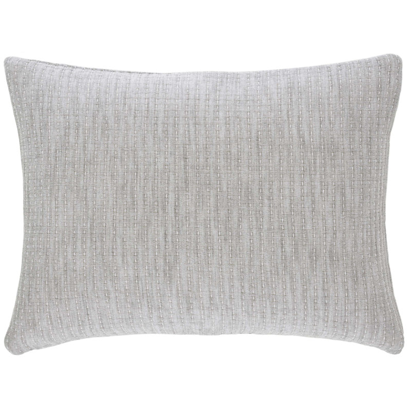 Pick Stitch Matelasse Sham, Gray, Standard