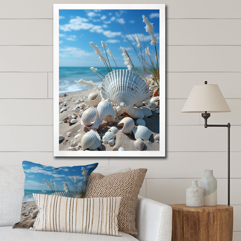 Awadi Florida Seaside Harmony II - impression, H 32 po x l 16 po x P 1 po, Cadre photo blanc