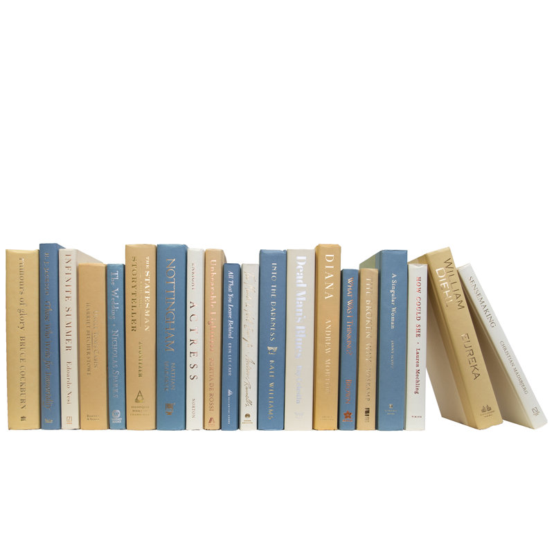 Decorative Books - Magnolia Books - Blue and Cream Books By The Foot