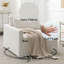 Fauteuil pivotant en tissu avec 1 coussin décoratif-526312102