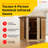 Heatwave 4-Person Hemlock Corner Infrared Sauna with 10 Carbon Heaters