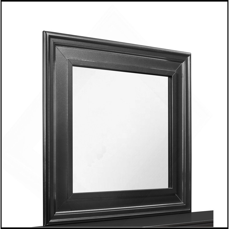 SHAKER CROCODILE METALLIC GREY MIRROR