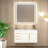 Milana Floating Bathroom Vanity With Reinforced Acrylic Sink In Gloss White And Left Side Drawers-973883740