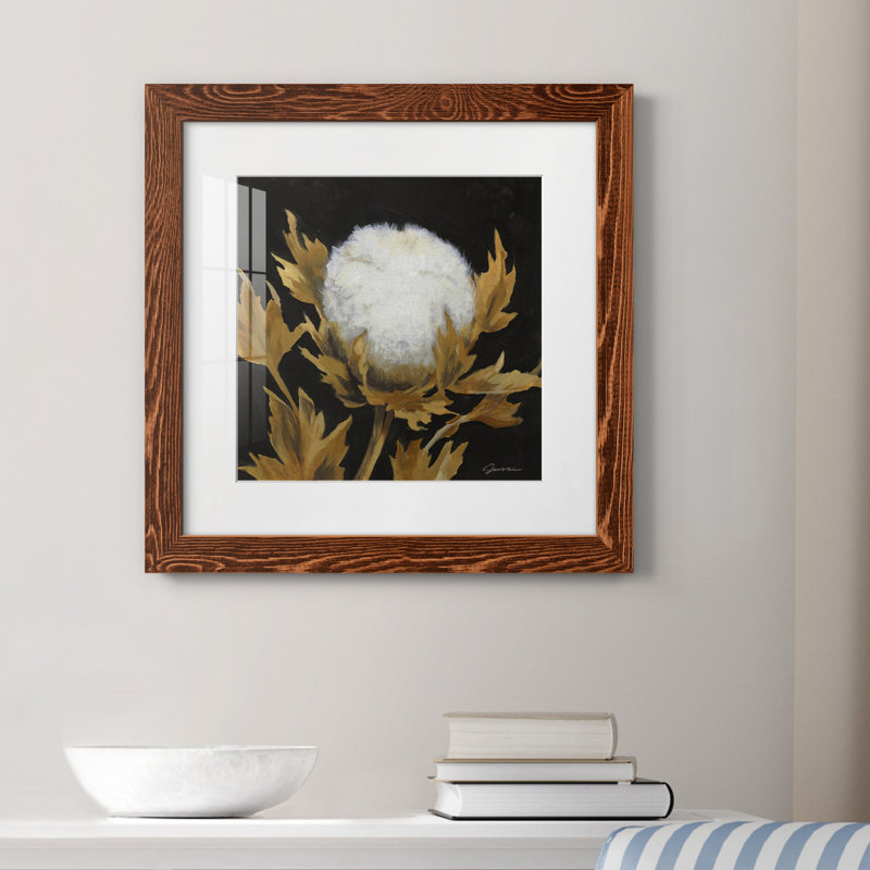 Cotton Balls I - Cadre photo, reproduction d'art sur papier, H 20 po x l 20 po x P 1,5 po, Cadre en érable