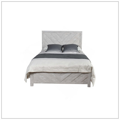 Lit de style moderne en bois naturel