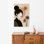Art mural abstrait contemporain contemporain avec fleur abstraite et minimaliste