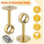 Curtain Rod Holder Bracket 1''Dia,Closet Rod Holders Wall Mount,Ceiling Mounted Curtain Rod Flange Brackets,Ceiling Curtain Rods Brackets For Bathroom Curtain,Stainless Steel Gold Finish,4 Pcs-1407805463