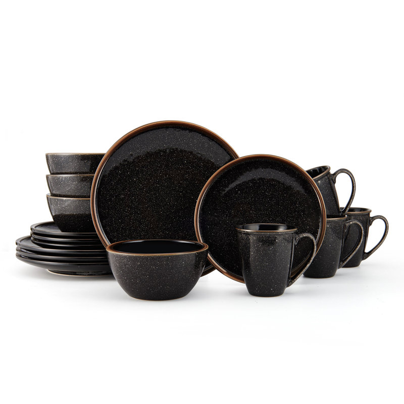 Barrett 16-Piece Stoneware Dinnerware Set, Service for 4