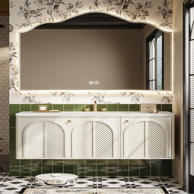 French-style retro light luxury bathroom cabinet