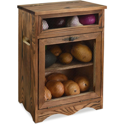 Design Free Assemble Wooden Countertop Potato And Onion Sto...