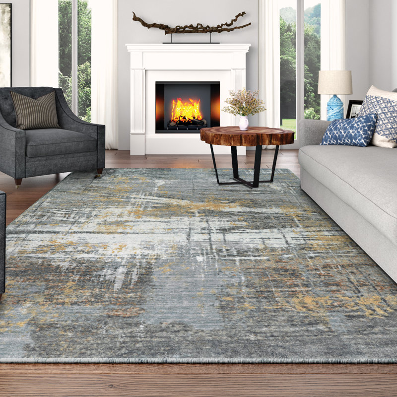 Wanfried Abstract Indoor Rug, Runner 2'6" x 8'