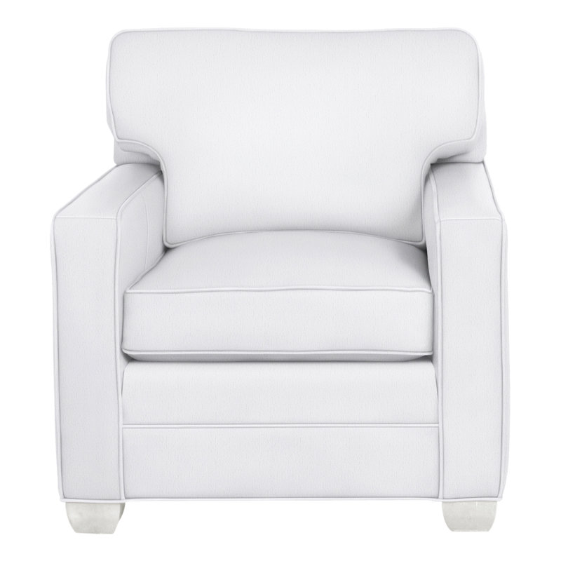 Chaise Hillcrest 37 ", Neige Navada, Pierre de lin