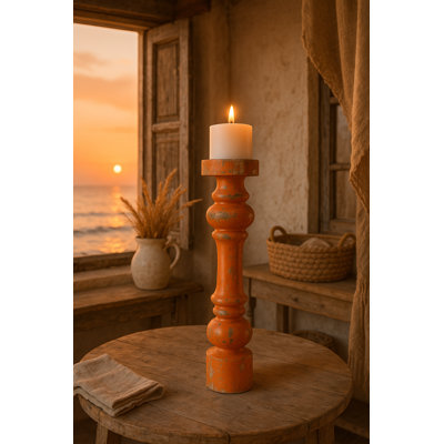 Porte-bougie Baroque - Grande - Orange