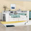 Lit plateforme en bois avec tablettes, station de recharge, bureau et 2 tiroirs-1757018585-1756918831
