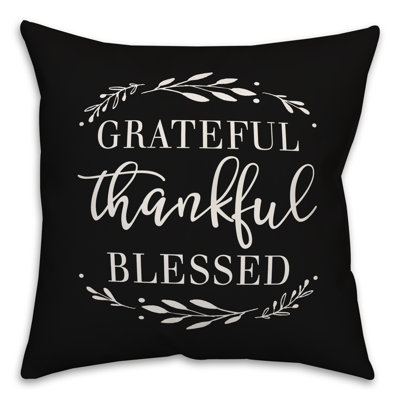  Coussin Grateful Thankful Blessed