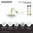 Kingston Brass Victorian 6-5/16-Inch Sunflower Raindrop Ceramic Shower Head with 12-Inch Shower Arm-30370144