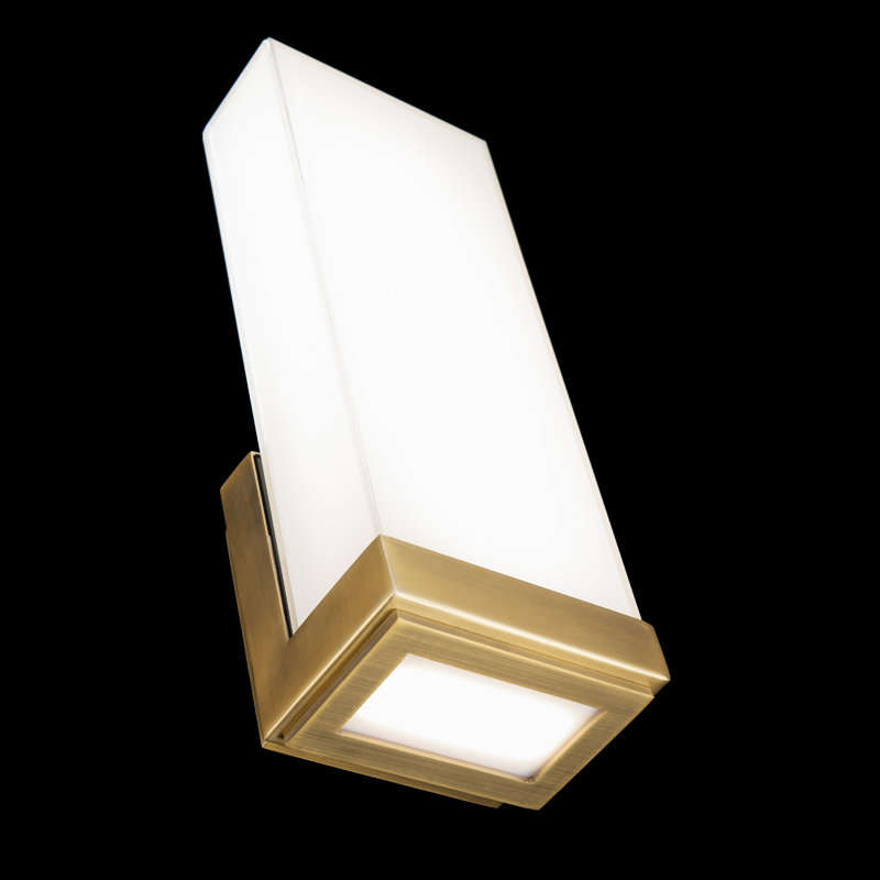 Coltrane LED Flush Mounted Sconce, Aged Brass, 2700K