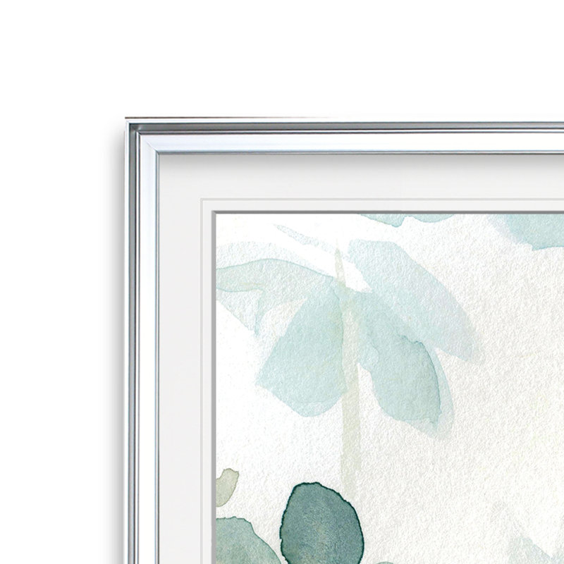 Spring Melody III - Peinture, H 28 po x l 28 po x p 1,5 po, Impression encadrée, Argent argent