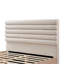Structure de lit grand en bois avec tête de lit tapissier en tissu Boucle