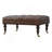 Solid Wood Buffalo Leather Upholstered Ottoman