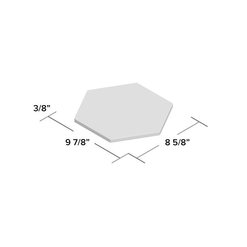 Carreau de porcelaine 9 po x 10 po Textile Hex, Rouge