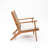 Outdoor Acacia Wood Deck Chair with Seat Cushion (1 Chair)