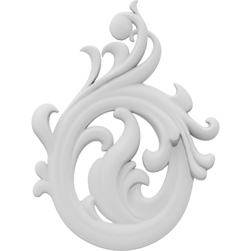 Applique Fayette Rosette, H 3 po x l 2,25 po x P 0,25 po, Gauche