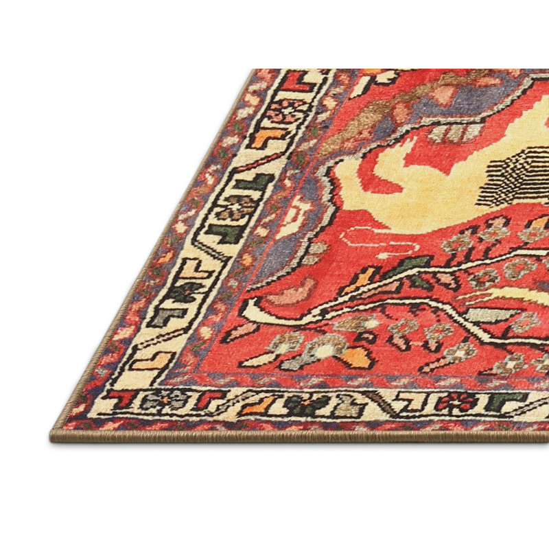 Tapis oriental beige / rouge Camino, Rectangle 2 pi x 4 pi