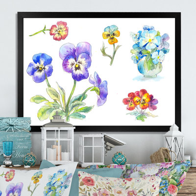 " Purple Blooming Pansy Flowers "