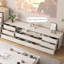Solid wood cream style coffee table and TV cabinet