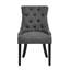 Ensemble de salle à manger 5 pièces 63 po noyer foncé avec 4 chaises rembourrées gris anthracite-565508412