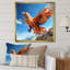 Majestic Orange Eagle Flight - aigle, art mural-719803934-686792246