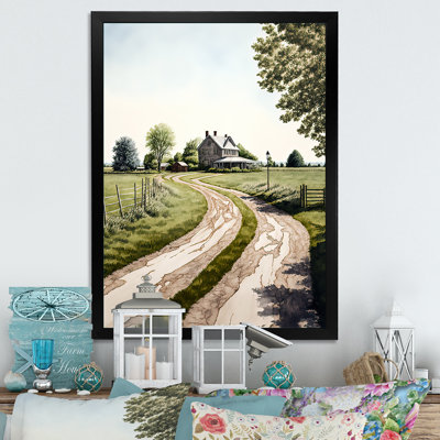 Avik, chemin sinueux menant à une ferme II - reproduction sur toile