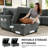 Macleod 104" Upholstered Corduroy U Shaped Modular Sectional Sleeper Sofa with Pull Out Bed and Two Storage Ottomans-550003821