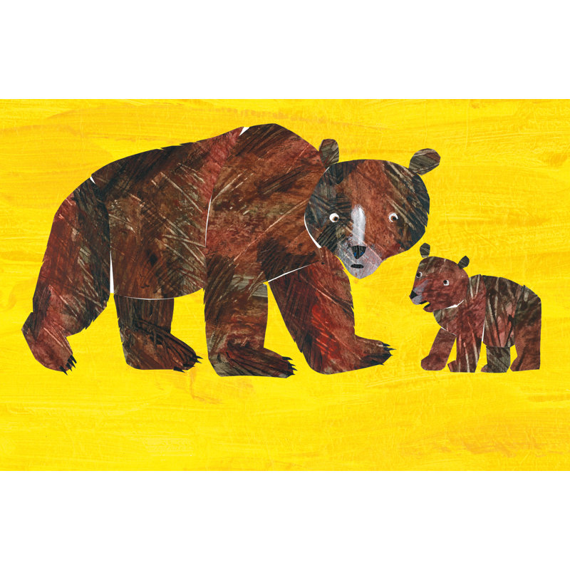 Baby Bear Character Art Mama Bear 2 by Eric Carle - Wrapped Canvas Painting, 30 cm H x 46 cm W