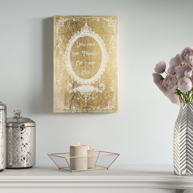 Impression sur toile typographique et citations, la plus belle, glam et toile pour chambre à coucher