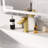 Single Handle Sink Faucet Mid Arc Single Hole Bathroom Faucet With Deckplate-118728967