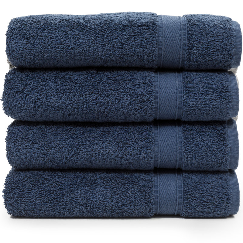 Essuie-mains en coton Sinemis, Bleu marine