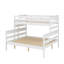 Lit simple superposé au-dessus de grand lit en bois avec échelle Wood