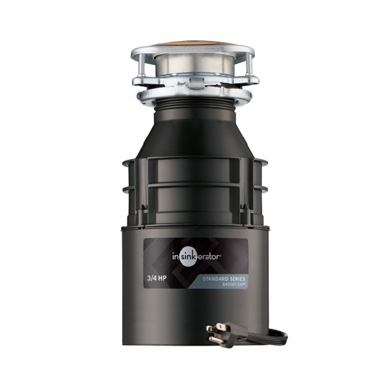 Badger 5XP 3/4 HP Continuous Feed Garbage Disposal, Power Cord Included