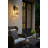 Industrial 1 Light Black Glass Lantern Wall Sconce