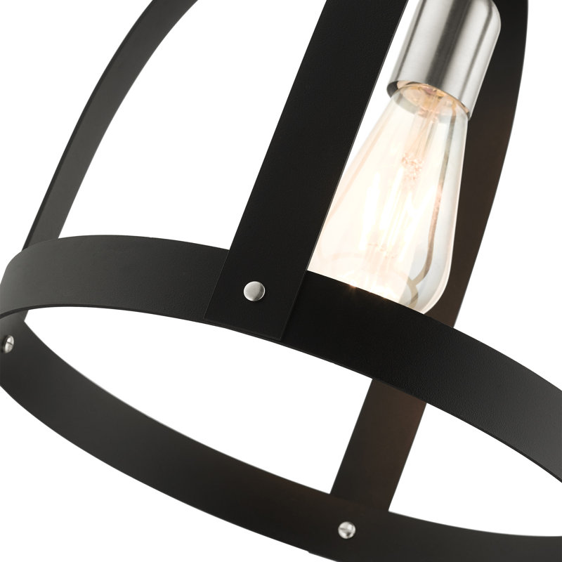 Luminaire suspendu géométrique à 1 lumière Feller, H 18 po x l 11,5 po x P 11,5 po