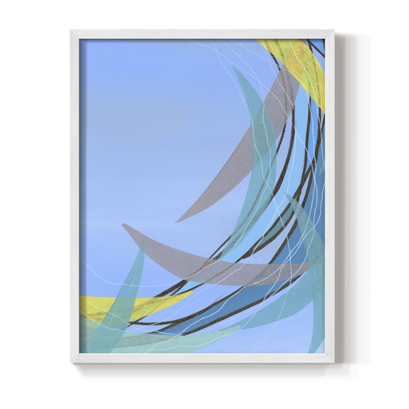 «Circulation Flow II», reproduction encadrée - bois massif, Blanc, H 28 po x l 22 po