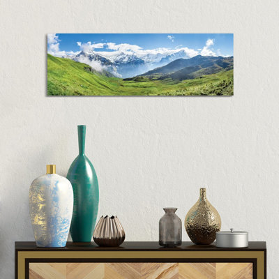 Scenic View Of The Alps Near Grindelwald by Jan Becke - Wrapped Canvas Panoramic Gallery-Wrapped Canvas Giclée