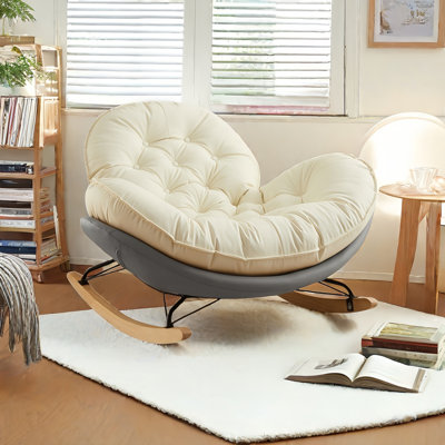 Modern Upholstered Rocking Chair