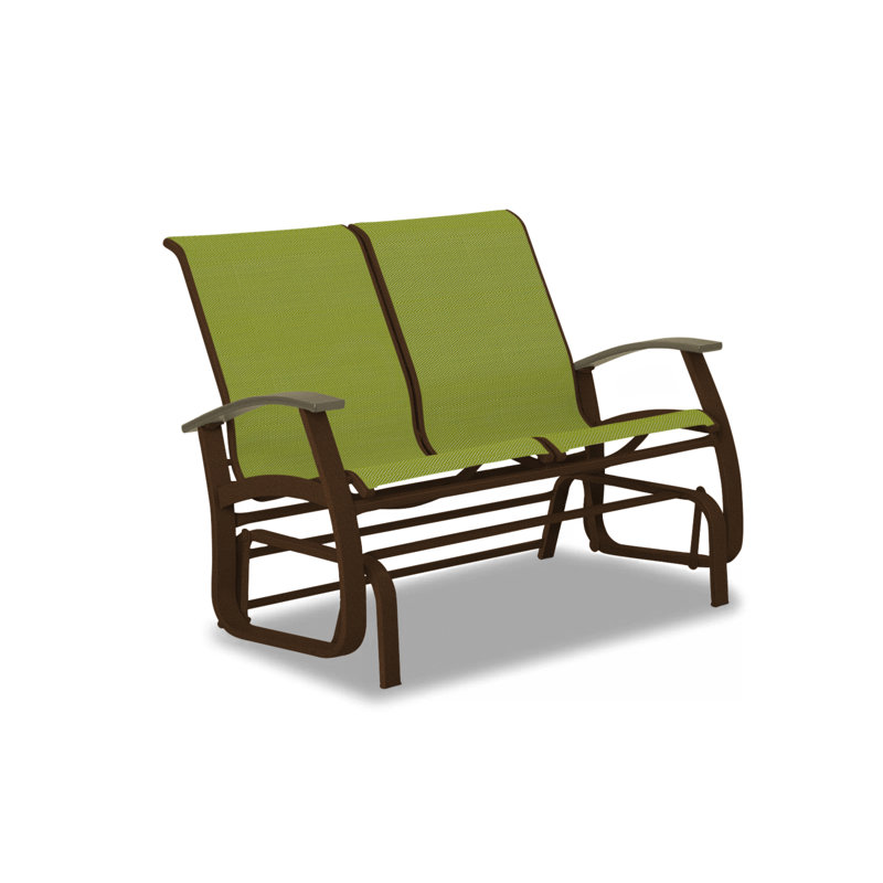 Banc oscillant Askar, Bois de plage P40, Kona texturé, Lime 38D Sunbrella®