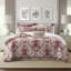 Country Lane Toile Crimson Cotton Duvet Cover Set  8 Piece-635750800