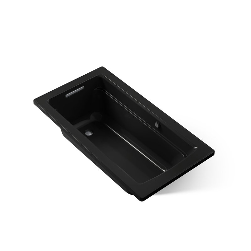 Archer 60" x 32" Soaking Bathtub, Black Black