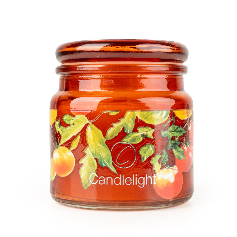 Fruity Scented Jar Candle with Glass Holder