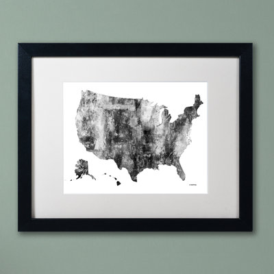 « usa map bg-1 », impression encadrée à l’image